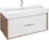 Мебель для ванной Jacob Delafon Vivienne 100 дуб давос, белая блестящая, раковина белая матовая