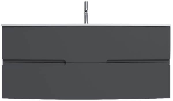 Тумба с раковиной Jacob Delafon Nona 120 глянцевый серый антрацит