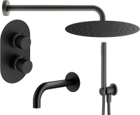 Душевой комплект Plumberia Selection Ixo KITXOT19NO60 С ВНУТРЕННЕЙ ЧАСТЬЮ, черный