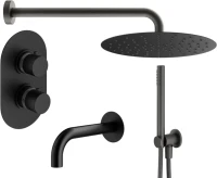 Душевой комплект Plumberia Selection Ixo KITXOT19NO60 С ВНУТРЕННЕЙ ЧАСТЬЮ, черный