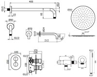 Душевой комплект Plumberia Selection Ixo KITXOT19NO60 С ВНУТРЕННЕЙ ЧАСТЬЮ, черный
