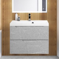 Тумба с раковиной BelBagno Vittoria 80 подвесная, toros bianco, белая глянцевая раковина