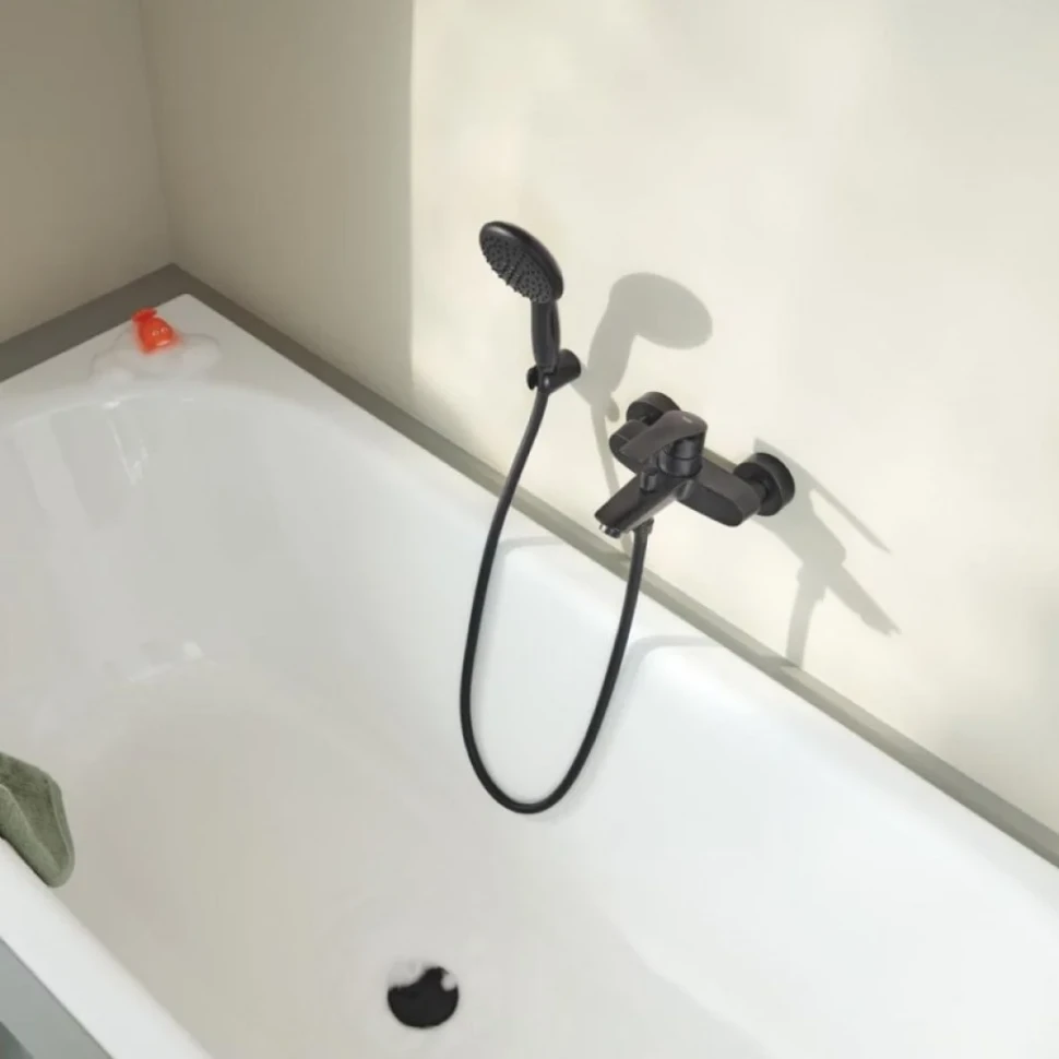 Смеситель для ванны GROHE Eurosmart внешнего монтажа, матовый черный (333002433)