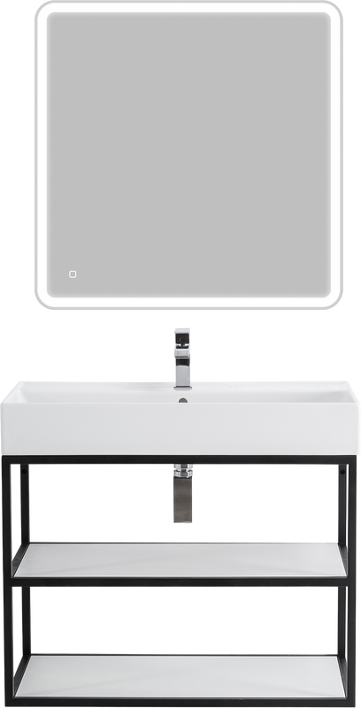 Мебель для ванной комнаты Cezares Cadro 80, 2-х ярусная, подвесная, белые полки