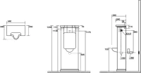 Писсуар напольный Kerasan Waldorf 413101bi сенсорный, белый, с сифоном Писсуар напольный Kerasan Waldorf 413101bi сенсорный, белый, с сифоном