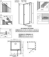 Душевой уголок Radaway Essenza New KDJ 100х75 R