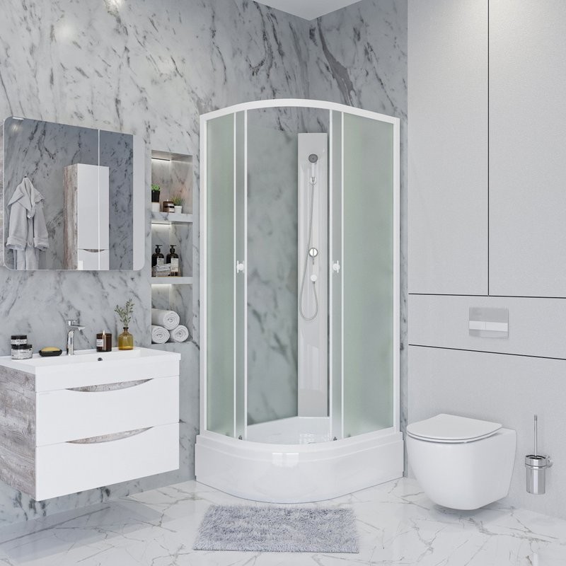 Душевая кабина Niagara Promo P100/70/26R/MT/BK 100х70 см, без крыши, R