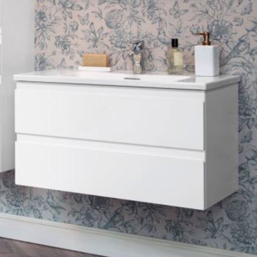 Тумба с раковиной Jacob Delafon Madeleine Madeleine 80 белый матовый (уценка: сколы на нижнем ящике)