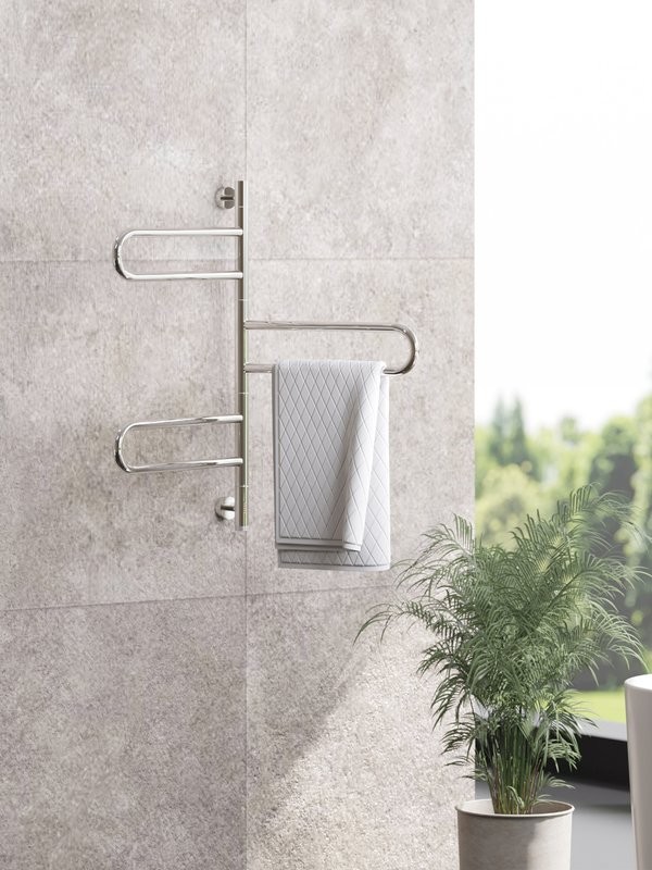 Полотенцесушитель электрический Сунержа Парео 4.0 00-0823-0773 75x50 см, скрытое подключение, глянцевый хром, E-образный