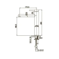 Смеситель для раковины Caprigo Don 53-023-NER матовый черный