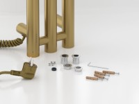 Полотенцесушитель электрический Сунержа Терция 4.0 32-0884-1506 150x15 см, подключение слева, скрытое подключение слева, золотой шелк, I-образный