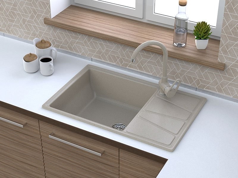 Мойка кухонная GranFest Vertex GF-V-780L топаз