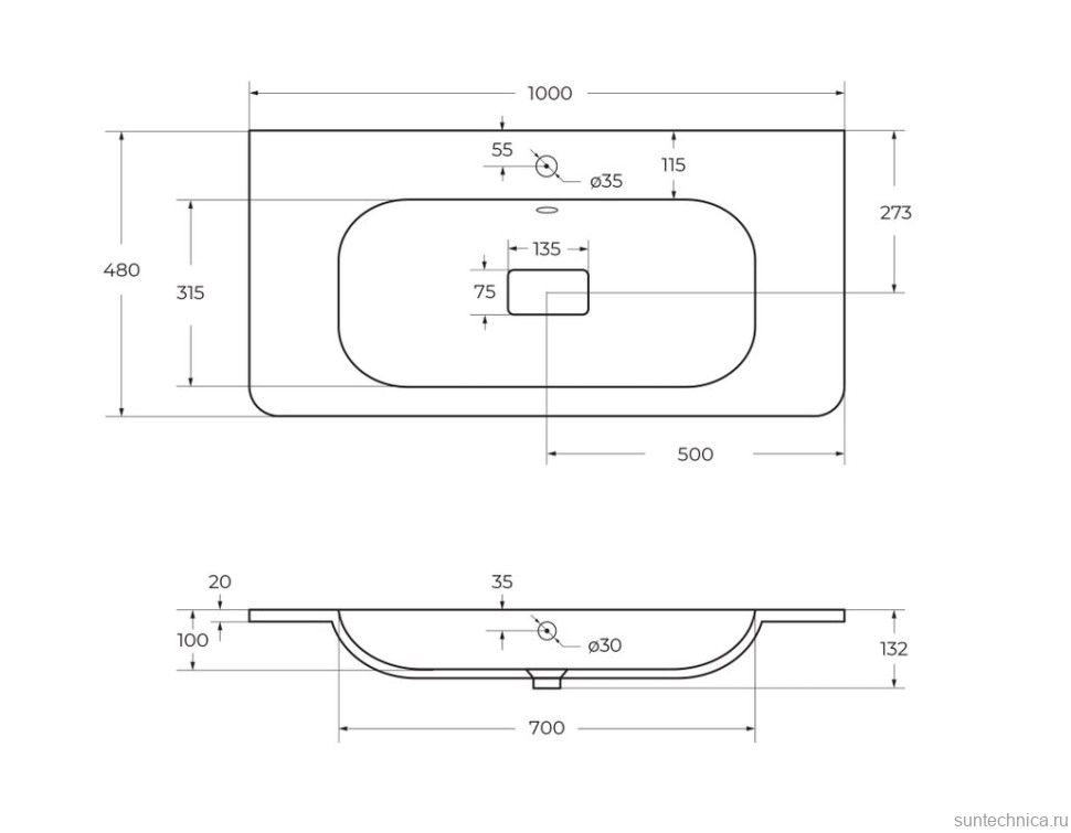 Тумба с раковиной Cezares Relax 100 брашированное золото, раковина Cezares CZR-1000/480-LV-MR-NV