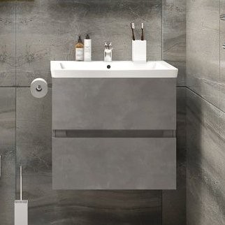 Тумба с раковиной Art&Max Techno подвесная, 70, айс какао