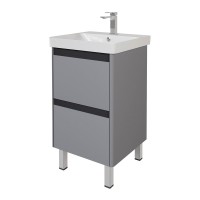 Тумба с раковиной Dreja Luxury Plus 50 подвесная, серый базальт