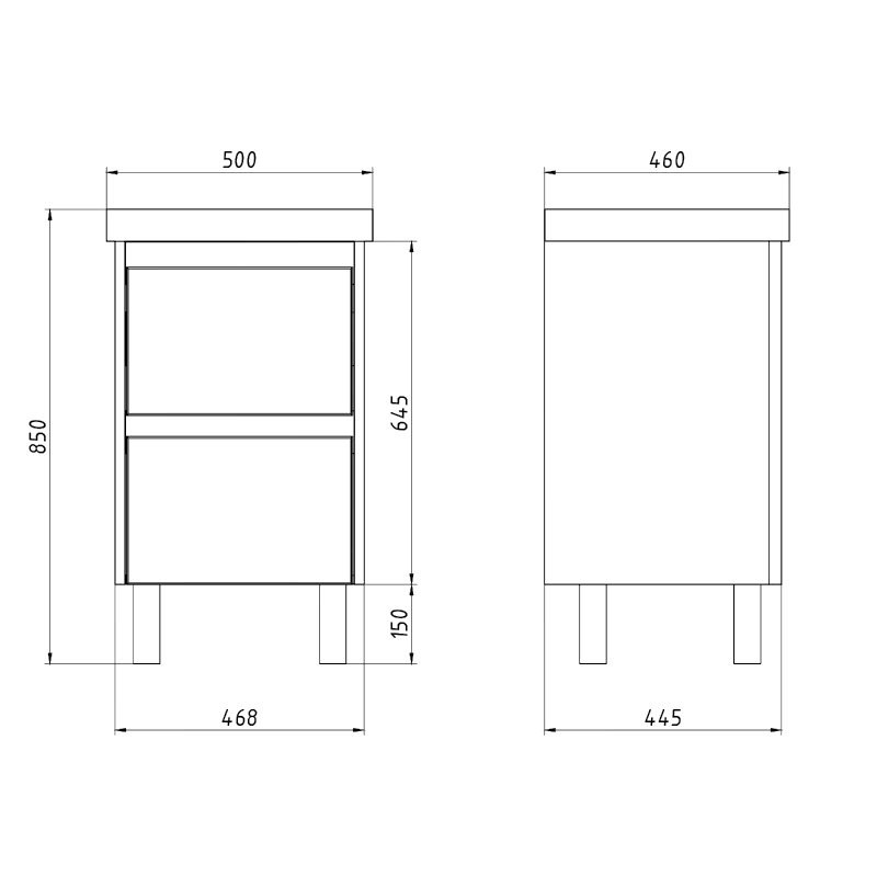 Тумба с раковиной Dreja Luxury Plus 50 подвесная, серый базальт