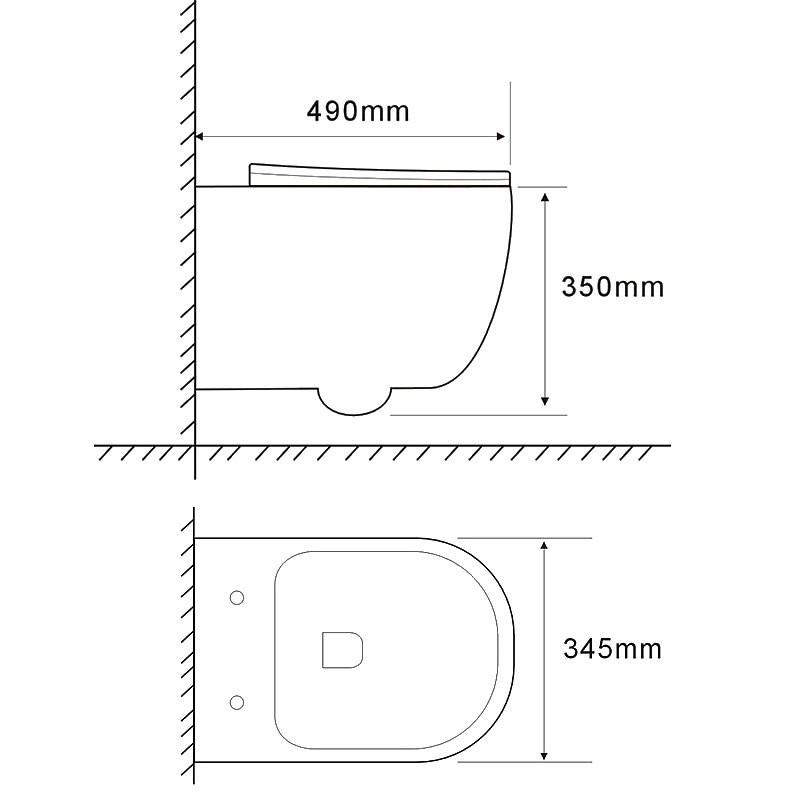 Унитаз подвесной AZARIO Bonelle AZ-2801E безободковый, с микролифтом
