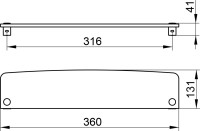 Полка Keuco Elegance new 11610 кристаллин, 36 см