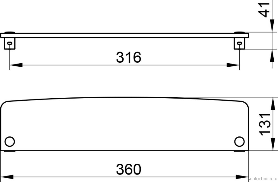 Полка Keuco Elegance new 11610 кристаллин, 36 см