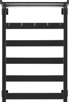 Полотенцесушитель водяной Secado Комано 1 КСП 85x55 см, матовый черный, лесенка, с полкой