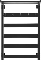 Полотенцесушитель водяной Secado Комано 1 КСП 85x55 см, матовый черный, лесенка, с полкой