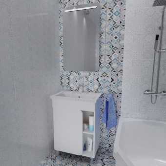 Мебель для ванной 1MarKa Nuvo 70Н напольная, белый глянец