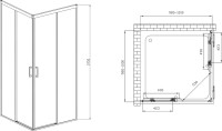 Душевой уголок Vincea Soft VSS-3SO100CL 100x100, профиль хром, стекло прозрачное