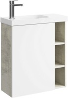 Тумба с раковиной Aqwella Alba 60 L, подвесная, светлый камень