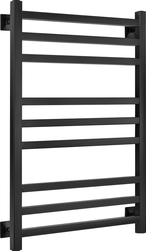 Полотенцесушитель электрический Secado Корато 3 80x55 см, подключение справа, матовый черный, лесенка