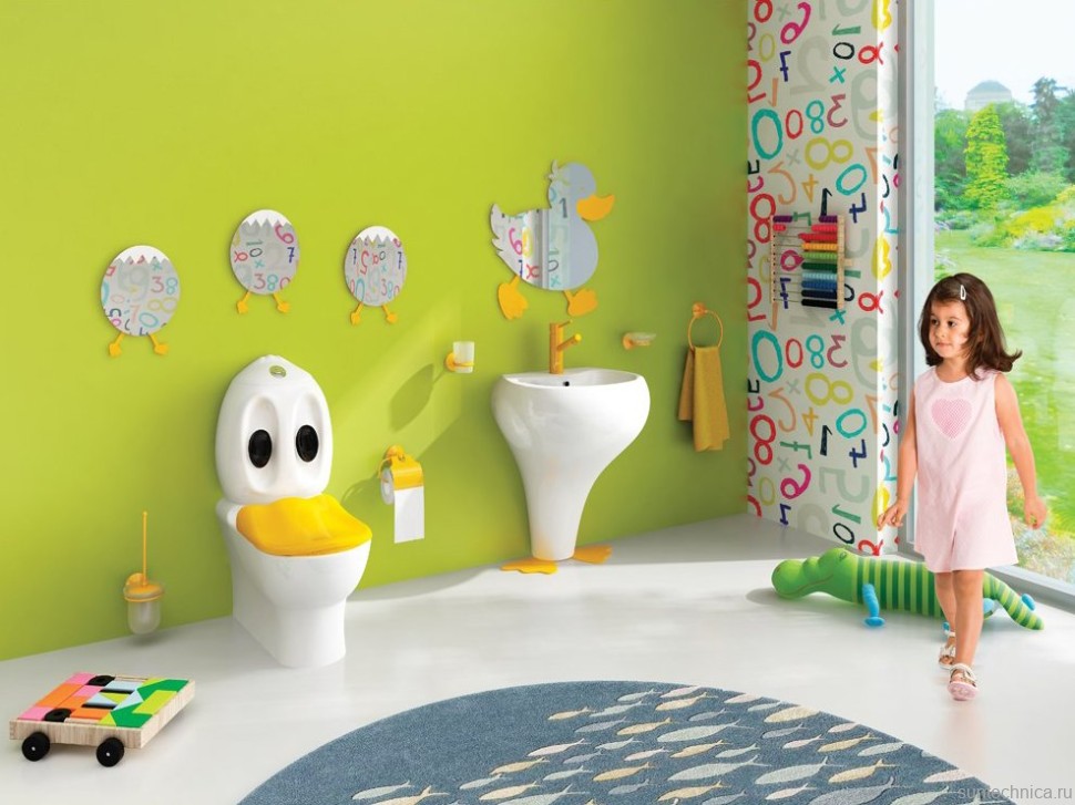 Детский унитаз-компакт Creavit Ducky DC361 с биде