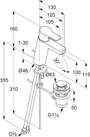 Смеситель для раковины Kludi Pure&Easy 372900565