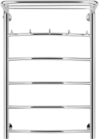 Полотенцесушитель электрический Secado Милан 1 КСП 85x55 см, подключение справа, глянцевый хром, лесенка, с полкой