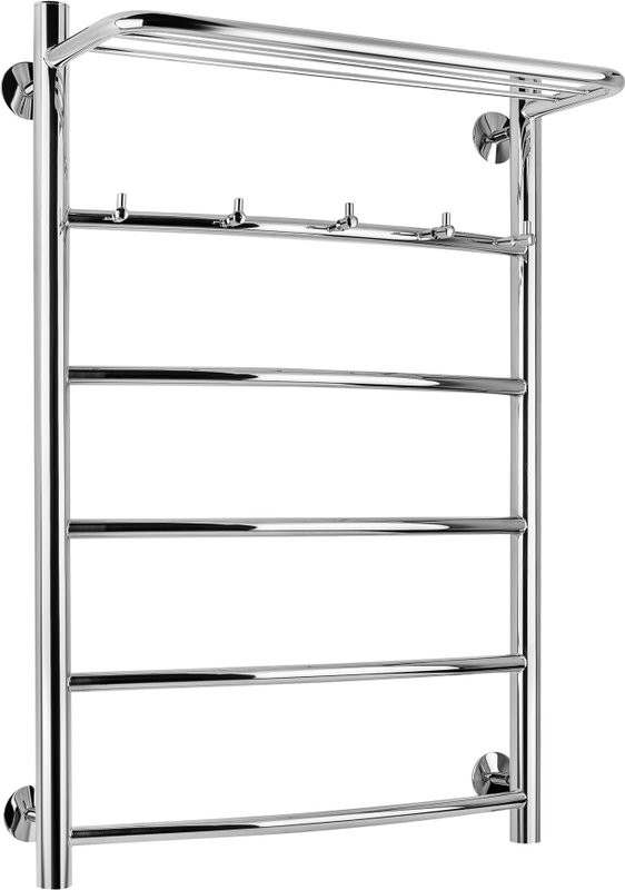 Полотенцесушитель электрический Secado Милан 1 КСП 85x55 см, подключение справа, глянцевый хром, лесенка, с полкой