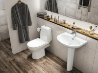 Унитаз-компакт напольный Santek Цезарь 1WH301746 с микролифтом, белый