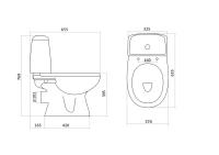 Унитаз-компакт напольный Santek Цезарь 1WH301746 с микролифтом, белый