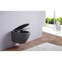 Комплект 3 в 1 Унитаз подвесной Esbano Azalea ESUPAZALGM + Инсталляция Fram + Кнопка ESINMTP21ST цвет сатин