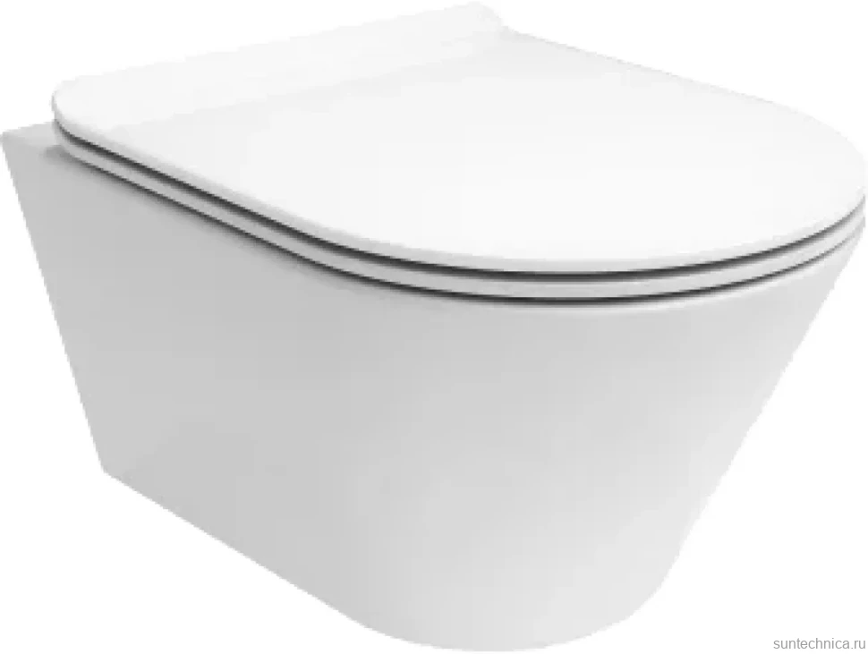 Унитаз подвесной KERAMA MARAZZI Plaza Modern PLMR.wc.02 безободковый, с микролифтом