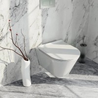 Унитаз подвесной KERAMA MARAZZI Plaza Modern PLMR.wc.02 безободковый, с микролифтом