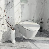 Унитаз подвесной KERAMA MARAZZI Plaza Modern PLMR.wc.02 безободковый, с микролифтом
