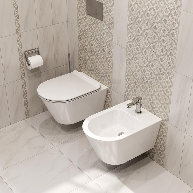 Унитаз подвесной KERAMA MARAZZI Plaza Modern PLMR.wc.02 безободковый, с микролифтом