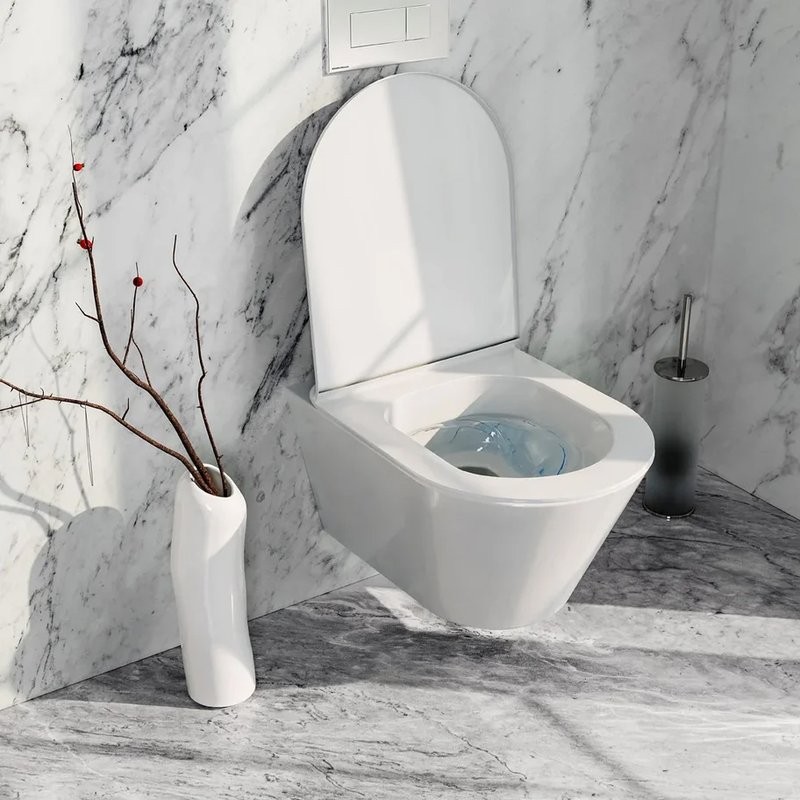 Унитаз подвесной KERAMA MARAZZI Plaza Modern PLMR.wc.02 безободковый, с микролифтом