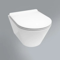 Унитаз подвесной KERAMA MARAZZI Plaza Modern PLMR.wc.02 безободковый, с микролифтом