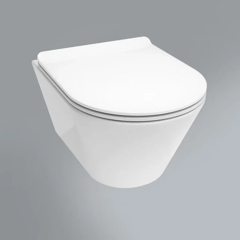 Унитаз подвесной KERAMA MARAZZI Plaza Modern PLMR.wc.02 безободковый, с микролифтом