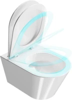Унитаз подвесной KERAMA MARAZZI Plaza Modern PLMR.wc.02 безободковый, с микролифтом