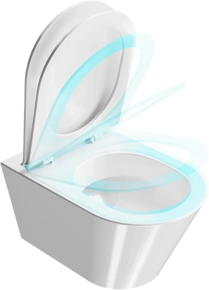 Унитаз подвесной KERAMA MARAZZI Plaza Modern PLMR.wc.02 безободковый, с микролифтом