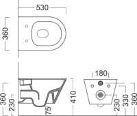 Унитаз подвесной KERAMA MARAZZI Plaza Modern PLMR.wc.02 безободковый, с микролифтом