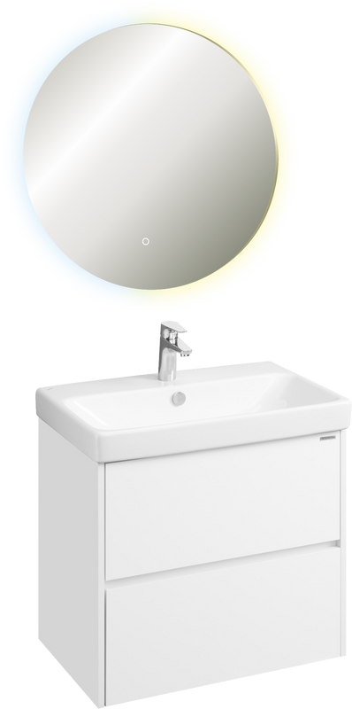 Мебель для ванной комнаты AQUATON Сканди 70 белый глянец, белый матовый, зеркало STWORKI Тронхейм