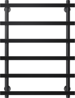 Полотенцесушитель электрический Secado Понтида 1, R 80x60 см, подключение справа, матовый черный, лесенка