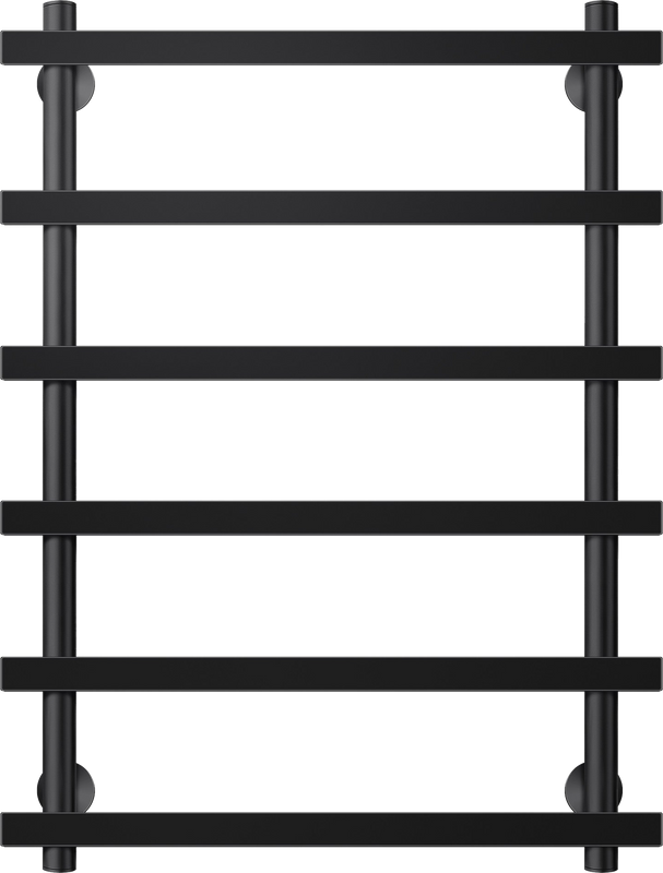 Полотенцесушитель электрический Secado Понтида 1, R 80x60 см, подключение справа, матовый черный, лесенка