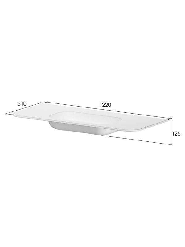 Тумба с раковиной Armadi Art Voi 120 подвесная, luna